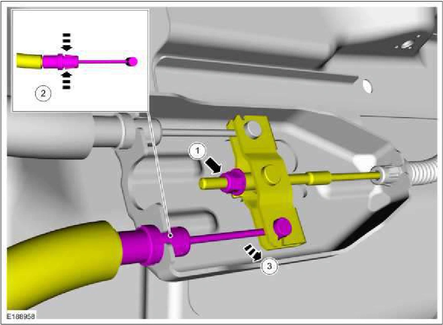 Parking Brake Cable RH - Vehicles With: SVT Performance Package — original illustration 1, reference 2891