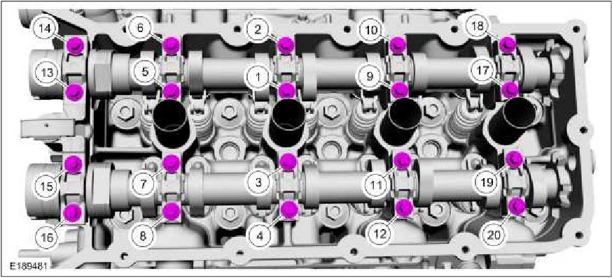 Camshaft LH — original illustration 2, reference 155