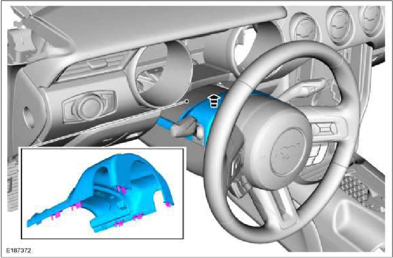 Steering Column Shrouds — original illustration 1, reference 881