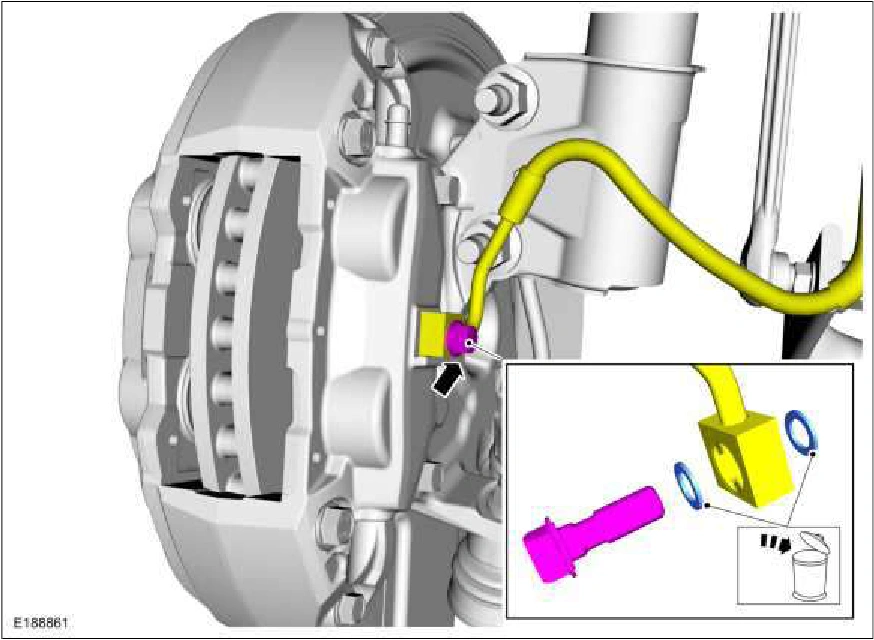 Brake Caliper - Vehicles With: 4-Piston Brake Caliper — original illustration 1, reference 2804
