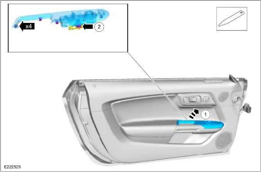 Front Door Window Control Switch — original illustration 1, reference 1302