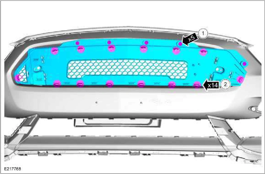 Front Bumper Cover - Vehicles With: SVT Performance Package — original illustration 1, reference 1702