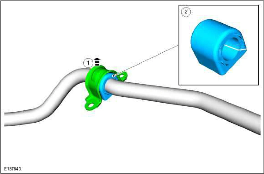 Front Stabilizer Bar Bushing — original illustration 1, reference 2444