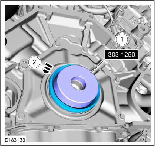 Crankshaft Rear Seal — original illustration 2, reference 170