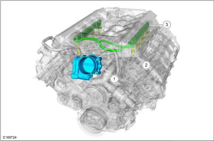 303-04C Fuel Charging and Controls - 5.0L — original illustration 1, reference 629