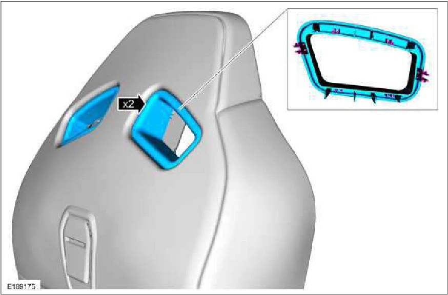 Front Seat Backrest Cover - Vehicles With: Recaro Seats — original illustration 2, reference 1135