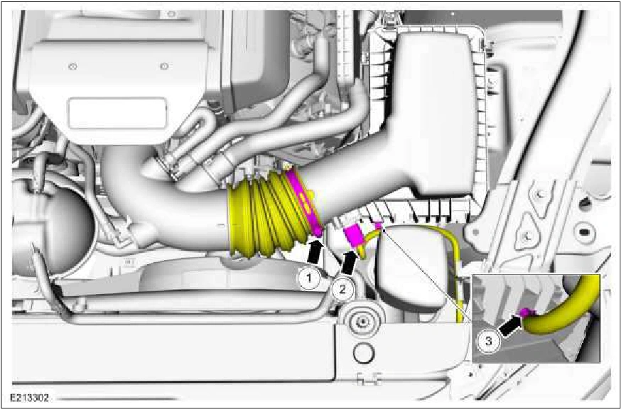 303-12C Intake Air Distribution and Filtering - 5.0L — original illustration 1, reference 709
