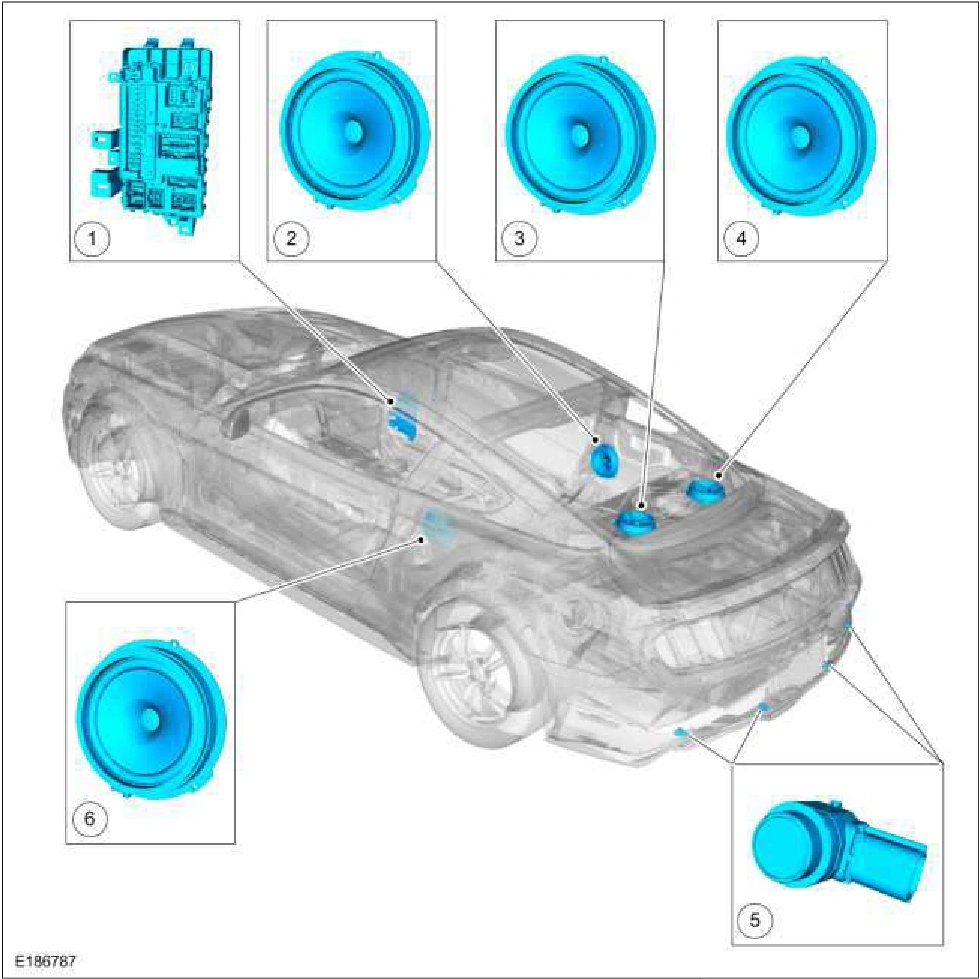 Parking Aid - Component Location — original illustration 1, reference 3932