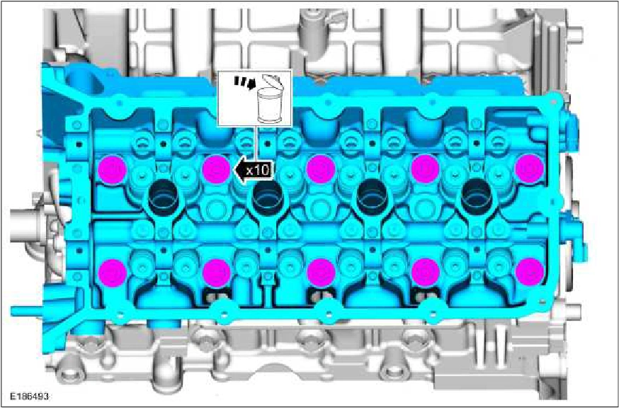 Cylinder Head LH — original illustration 1, reference 184