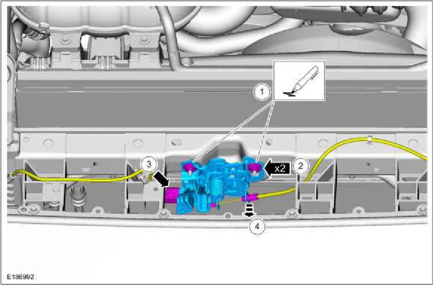 Hood Latch — original illustration 1, reference 1444