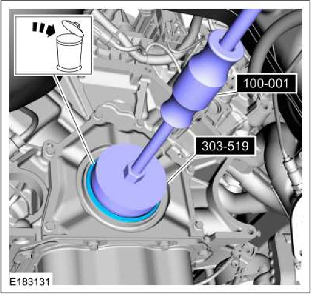 Crankshaft Rear Seal with Retainer Plate — original illustration 2, reference 173