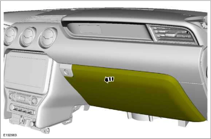 Passenger Knee Airbag — original illustration 2, reference 2155