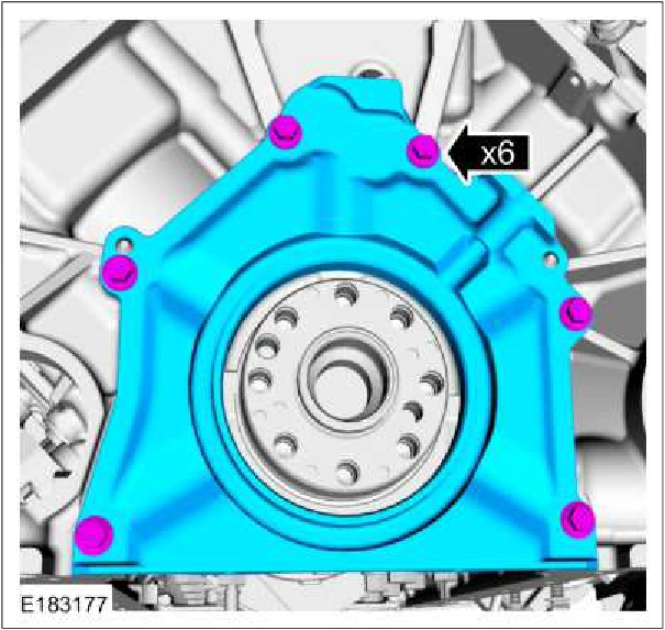 Crankshaft Rear Seal with Retainer Plate — original illustration 2, reference 174